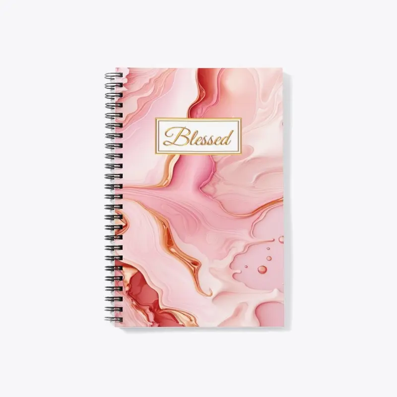 "Blessed" Gold Pink Journal